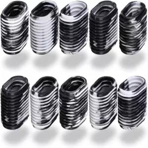 테킨 10개 실리콘 낚시 릴 손잡이 그립 커버 미끄럼 방지 슬리브 캐스팅용 미끼 캐스터 노브 /릴 블랙