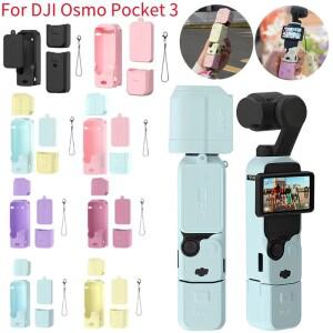 DJI호환 OSMO Pocket 3용 케이스 실리콘 보호 커버 포켓 3 카메라 쉘 액세서리용 긁힘 방지 렌즈 캡