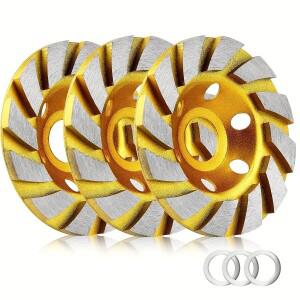 4인치 콘크리트 터보 다이아몬드 그라인딩 컵 휠 12 세그 앵글 용 고강도