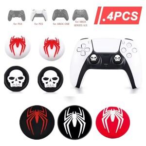 [호환품]PS4/PS5/Xbox 시리즈 X S/Xbox 360 컨트롤러 용 실리콘 그립 캡 스위치 2 액세서리 게임 패드 썸