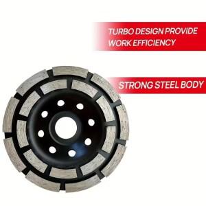 다이아몬드 컵 콘크리트 연마 휠 125mm 100mm 이중열 앵글 그라인더 디스크 석재 세라믹 터보용)