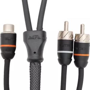 엘리트 오디오 EA-PRMY2M 프리미엄 2채널 무산소 구리 RCA Y-어댑터 - 1.5피트. 소음 감소가 있는 남녀