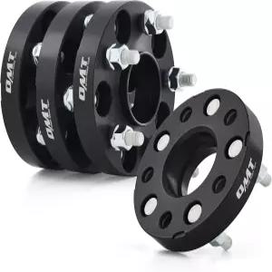 오리온 모터 테크 5x4.5 허브 중심 휠 스페이서 M12x1.5 스터드가 장착된 1인치 블랙 혼다 어코드 시빅 CRV