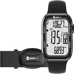 운동 심박수 걸음 수 추적을 위한 Powr Labs 가슴 스트랩 모니터 및 스포츠워치 만보계가 포함된 HRM