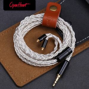 [호환품]OPENHEART 8 코어 실버 도금 구리 이어폰 케이블 교체 3.5mm/2.5mm/4.4mm MMCX/0.78 2Pin/QDC 밸런