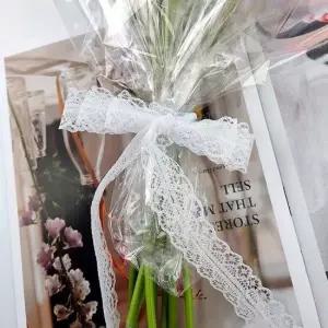 레이스리본끈 화이트 리본재료 포장리본 선물포장끈 롤리본 포장끈