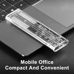 USB C 타입 투명 외장 하드 디스크 박스 M.2 NGFF SATA SSD 케이스 2230 2242 2280  5Gbps 인클로저 어댑터