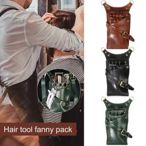 헤어 가위 가방 7 슬롯 가짜 가죽 클립 미용 이발사 홀스터 파우치 홀더 케이스 벨트