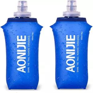 야외 마라톤 러닝 수분 캠핑 하이킹을 위한 AONIJIE 250ML/350ML/500ML/600ML 휴대용 TPU 소프트 물병