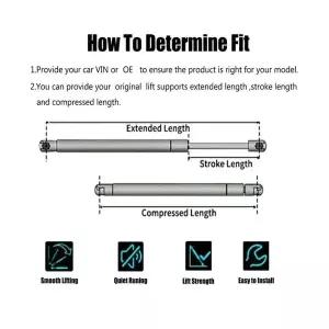 인피니티 M35H M37 M56 Q70 Q70L 2011- 용 2Pcs 프론트 후드 리프트 지지대 충격 스트럿 바