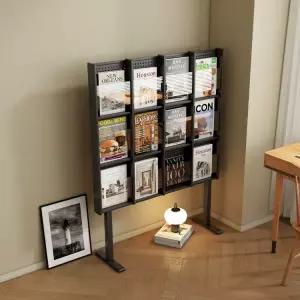 전면 잡지 진열대 책장 선반 거치대 서점 매거진랙 책꽂이 책방 리플렛