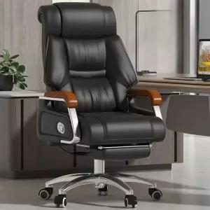 사무실 회장님의자 편안한 사장의자 고정 중역 블랙 고급 올 오피스의자 사장님의자