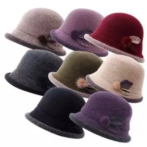 가을 겨울 여성 벙거지 모자 버킷햇 엄마 할머니 중년