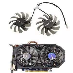 Gigabyte GTX580 GTX670 560TI R9 280X HD5870 5770 N470SO N580UD 그래픽 카드용 75mm 3Pin2Pin T128010SM