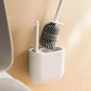 부착식 실리콘 화장실 변기솔 틈새브러쉬 2in1 변기솔 변기브러쉬