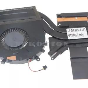 L57171-001 HP호환 Pavilion GAMING 15-DK TPN-C141 노트북 CPU GPU 냉각 방열판 팬 GTX1660 GPU 전용 라디