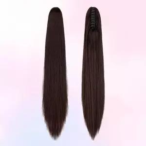 집게형 여성 가발 포니테일 인조 붙임머리 (WFKBFAG)