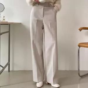 여자 겨울 오피스룩 피치기모 비조 슬랙스