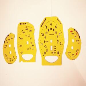 포르쉐 카이엔 2011-2017 대시 오버레이 게이지 페이스 250KM/H호환  계기판 컬러 스티커