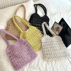 여성쇼퍼백 쇼퍼백 캔버스백 에코백 니트숄더 이 WFIL6E5