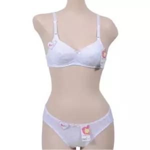 퓨어한 주니어 노와이어 AA컵 브라팬티세트 WFIPU6T