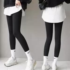 여성 요가 필라테스 레깅스 커버 레이어드 페이크 스커트