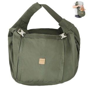 ETIAL 중형 반려견 슬링 , 금속 안전 목줄이 있는 두꺼운 패딩 조절식 어깨끈 25-40파운드 야외 여행 하이킹용 편안한 핸드 프리 반려동물 파우치 그린