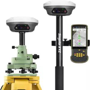 E1 Pro GNSS RTK 측량 장비 20시간 이상 내구성 및 IMU 베이스 로버 더 큰 HD 화면과 휴대용 수집기를 갖춘