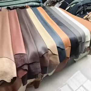 인조가죽시트지 가죽 수선패치 1.5MM 두꺼운 첫 번째 겹 소가죽 소파 연한 갈색 천연 가죽.