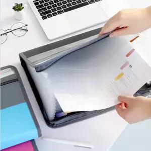 A4 레포트 시험지 계약서 아코디언 클리어 파일파우치 정리함 보관함