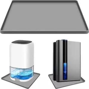 제습기 매트 홈 드립 팬 욕실 제습기용 17인치 X15인치 실리콘 누수 방지 가장자리가 있는 바닥 테이블