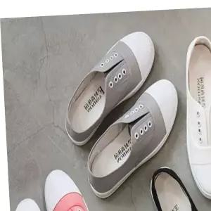 끈 봄 캔버스화 단화 여자단화 없는 여성단화 4컬러