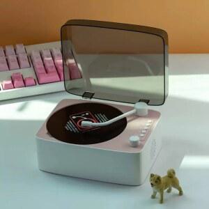 CD플레이어 블루투스 소형 미니 탁상용 라디오 레코드 블루투스스피커 턴테이블