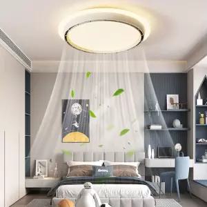 2025년형 무날개 LED 모던 저소음 밝기 스타일 팬 화이트 거실