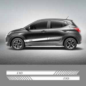 루보식 자동차 문짝 라인 사이드 스티커 현대 i10 레이싱 외부 장식 줄무늬 그래픽 비닐 필름 데칼 튜닝 액