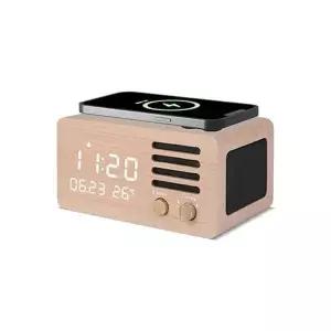 휴대폰 고속무선충전 블루투스 스피커 탁상시계 (KYR-WCCE69D)
