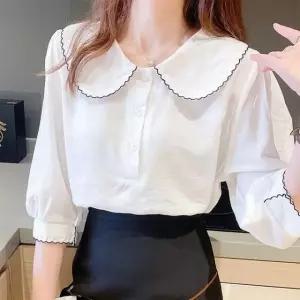 남방 러블리 여자와이셔츠 여성블라우스셔츠 남성 (WFKBN3X)