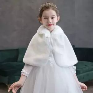 스노우 클라라 화이트 퍼 망토 여아 유아 드레스 볼레로 연주회 케이프