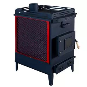 펜션 업소용 4T철판 내구력 신일금속 주물 로스톨 땔감 난로 사각화목난로