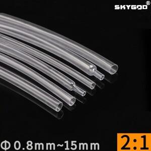 초박형 벽 플렉시블 이어폰 라인 열 수축 튜브 커버 전문 오디오 와이어 슬리브 랩 클리어 호환 직경 0.8mm