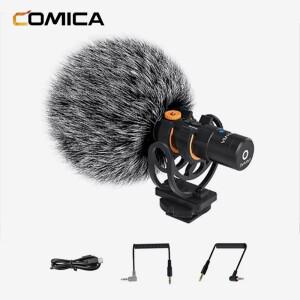 Comica VM10 PRO 온카메라 카디오이드 샷건 마이크로폰 쇼크 마운트 포함 안드로이드 아이폰 호환 DSLR 고