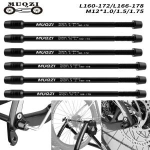 MUQZI 산악 자전거 트레이너 스루 액슬 어댑터 변환 키트 샤프트 휠 퀵 릴리즈 스큐어 M12-1.0/1.5/1.75