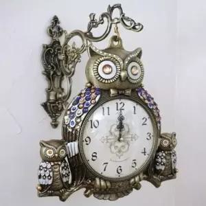 북유럽 양면시계(N1012) 부엉이가족 코너 풍수장식품 (KYR-W730FC5)