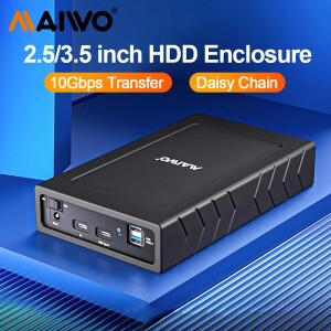 MAIWO HDD 케이스 SATA to USB 3.0 하드 드라이브 인클로저 SSD 디스크 박스용 C 3.1 외장 2.5 인치 3.5