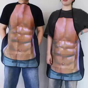 선물 재밌는 근육 앞치마 신혼부부 몸짱 남자 에이프런 방수 남성 특이한 집들이 웃긴 복근