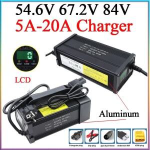 54.6V 67.2V 84V 5A 8A 10A 12A 20A 리튬 배터리 충전기 For13S 16S 20S 48V 60V 전자 바이크 오토바이 셀