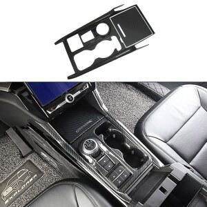 [미국배송] 포드 익스플로러 인테리어용 바롱 2020-2024 액세서리 센터 콘솔 기어 변속 패널 커버 트림(탄소 섬유 스타일)