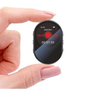 [미국배송] 재생 음성 인식 소음 감소 녹음 장치가 있는 64GB AI 지능형 디지털 녹음기 시간 지정 녹음 컨퍼런스/강의/교실 학습 휴대용 선물