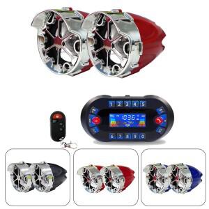 디스플레이 지원 DC12V 30W 바이크 오토바이 무선 블루투스 스피커 핸즈프리 TF 카드 FM 라디오 전화 충전