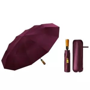 [하프클럽/]3단 자동우산 나무 손잡이 원터치 전자동 양산 우산